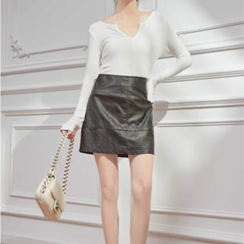 Missy Chic Faux Leather Mini Skirt