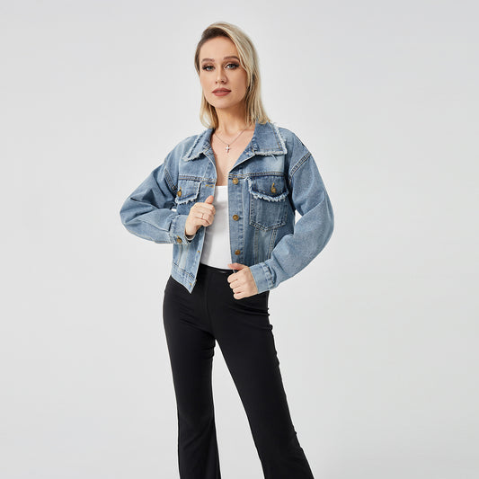 In Style  Denim Long Sleeve Jacket