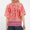 Umgee Boho Border Print Peasant Top