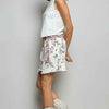 POL Raw Hem Floral Skirt with Pockets