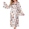 Late Night Bloom Luxe Floral Robe - Curve