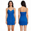 Round zipper bag hip sexy strap dress