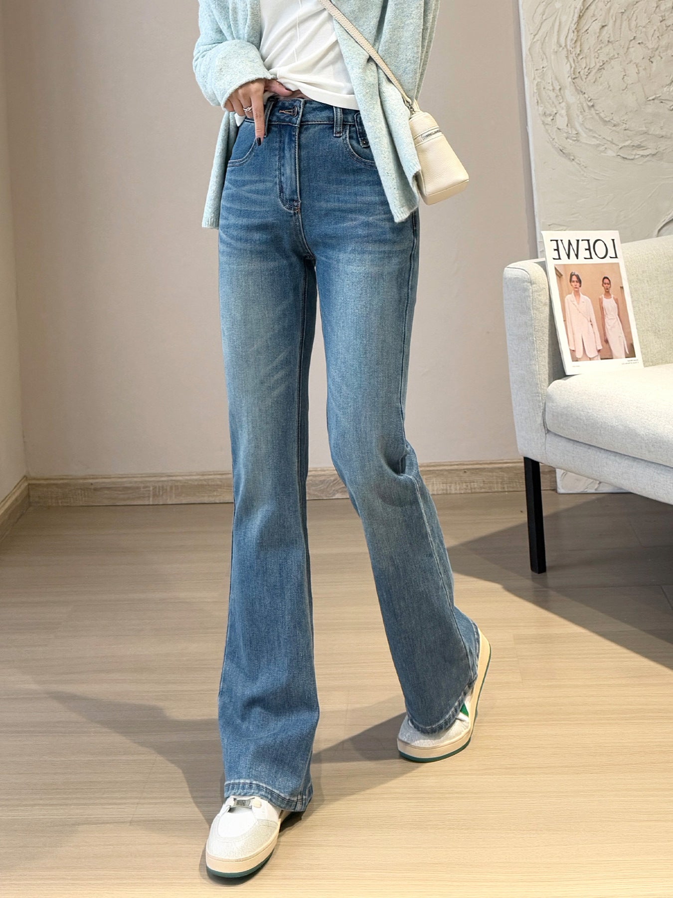 Sleek Street High Rise  Denim Pants