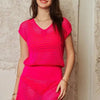 Davi & Dani Sleeveless V Neck Mesh Knit Cover Up Dress - Lustreve