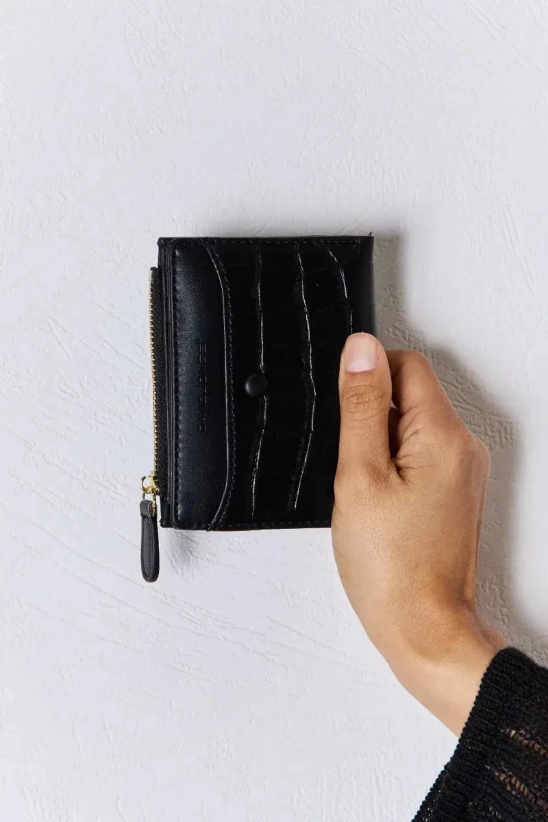 David Jones Texture PU Leather Mini Wallet - Lustreve