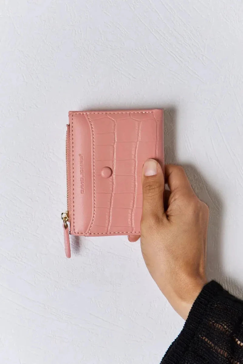 David Jones Texture PU Leather Mini Wallet - Lustreve
