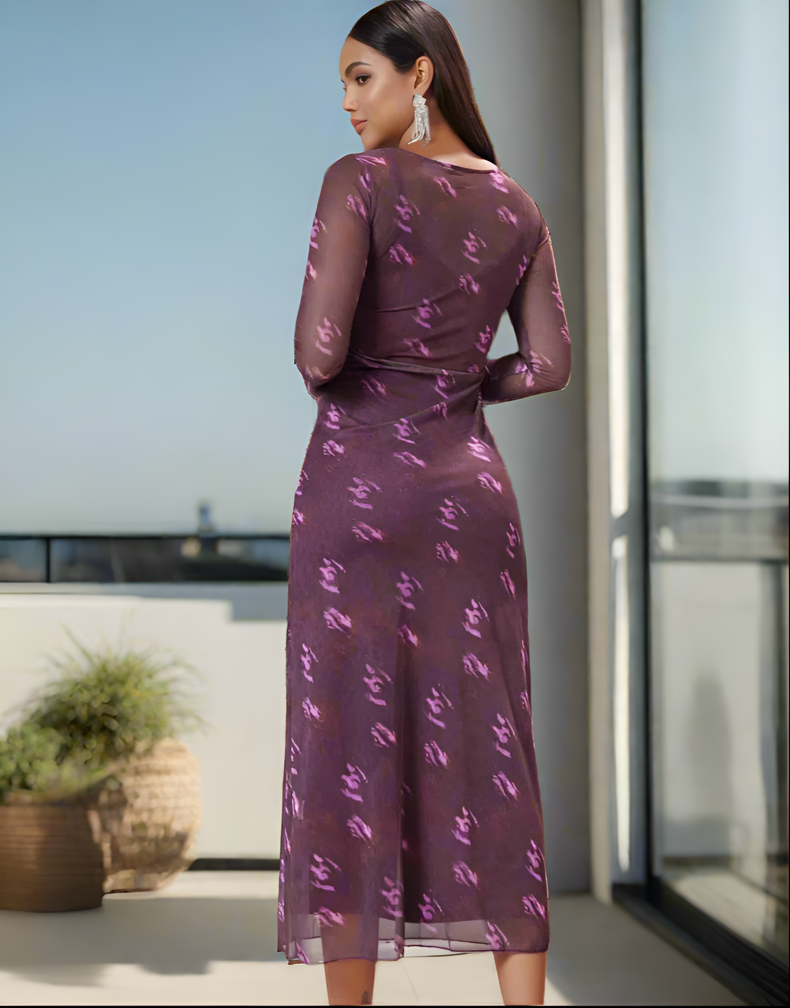 Laid Back Mesh Floral Two Piece Dress