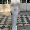 Elegant Off-Shoulder Lace Maxi Bodycon Dress