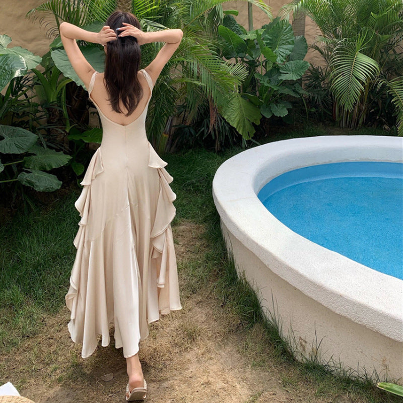 Ocean Whisper Satin Mermaid Gown