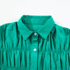 Shirred Green Ruffled Piece