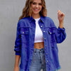 Distressed Drop Shoulder Denim Jacket