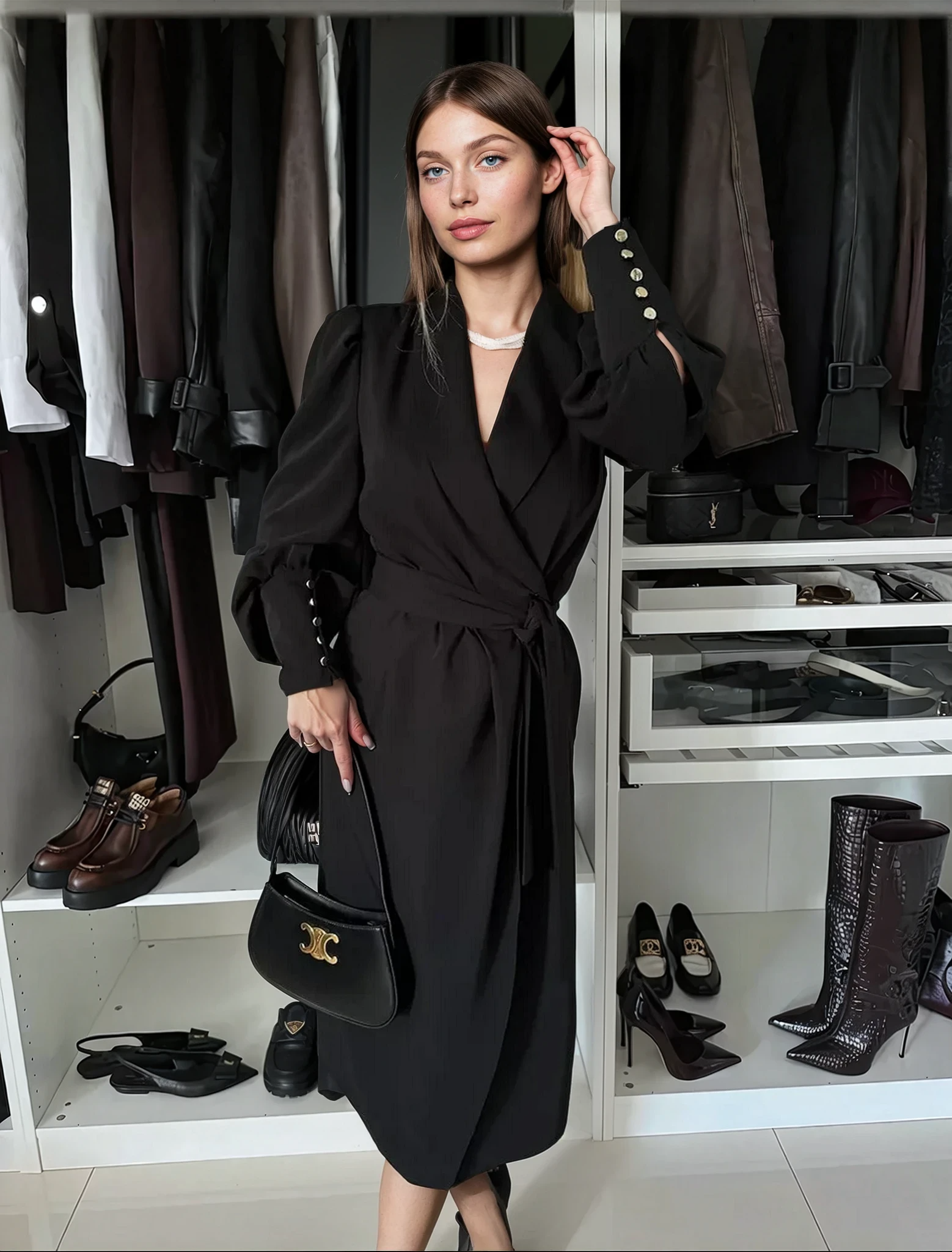 Essce Power Move Long Sleeve Office Dress