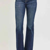 RISEN High Rise Flare Jeans With Seam Detail Waistband