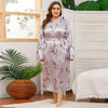 Late Night Bloom Luxe Floral Robe - Curve