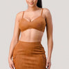 Diagonal Bralette With Cropped Blazer Jacket & Mini Skirt 3pcs Sets - Lustreve
