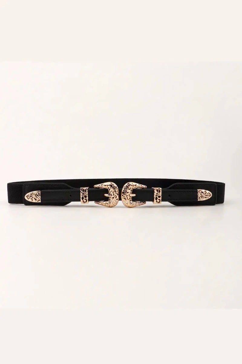 Double Buckle Elastic Belt - Lustreve