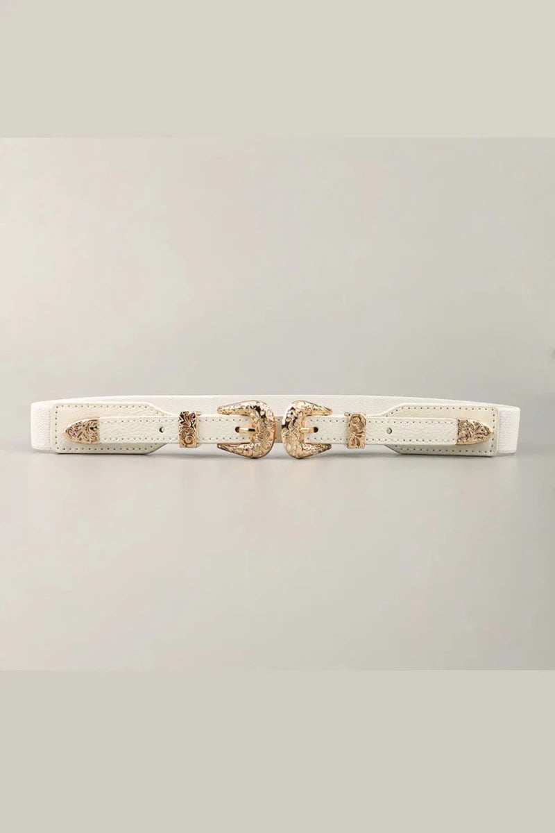 Double Buckle Elastic Belt - Lustreve