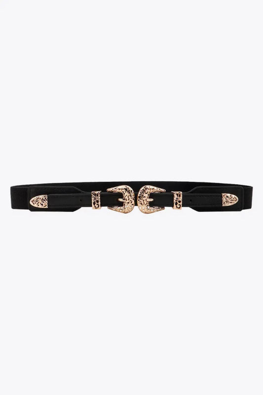 Double Buckle Elastic Belt - Lustreve