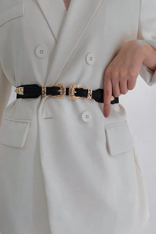 Double Buckle Elastic Belt - Lustreve