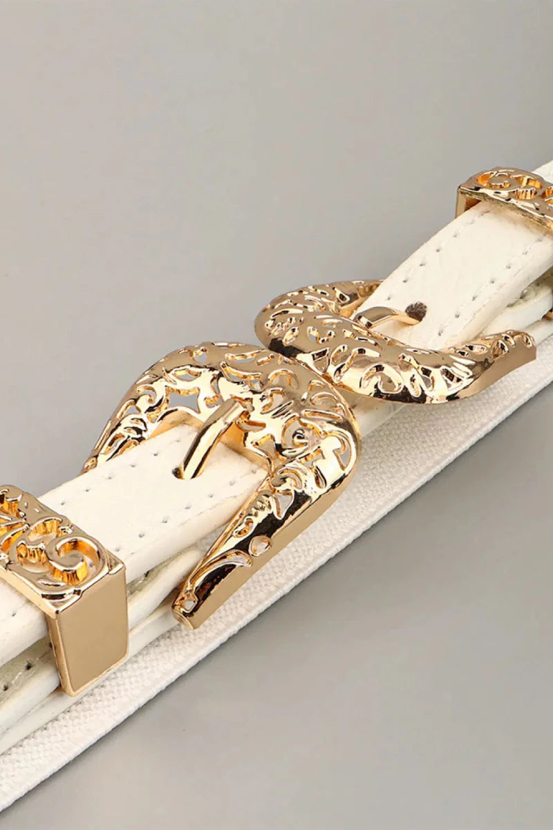 Double Buckle Elastic Belt - Lustreve