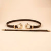 Double Buckle PU Leather Belt - Lustreve