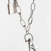 Double Layered Iron Chain Belt with Lock Charm - Lustreve