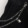 Double Layered Iron Chain Belt with Lock Charm - Lustreve
