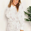 Double Take Floral Long Sleeve Top and Shorts Loungewear Set - Lustreve