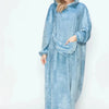Double Take Full Size Pocketed Hooded Midi Lounge Dress - Lustreve