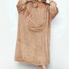 Double Take Full Size Pocketed Hooded Midi Lounge Dress - Lustreve