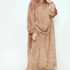 Double Take Full Size Pocketed Hooded Midi Lounge Dress - Lustreve