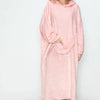 Double Take Full Size Pocketed Hooded Midi Lounge Dress - Lustreve