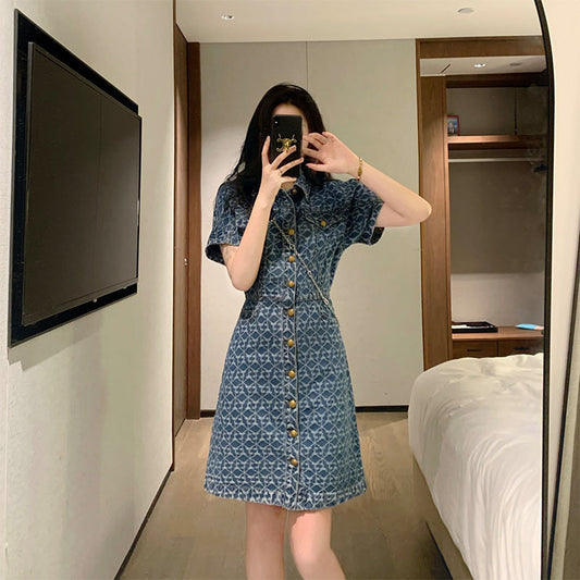 Parisian Charm Polo Denim Dress