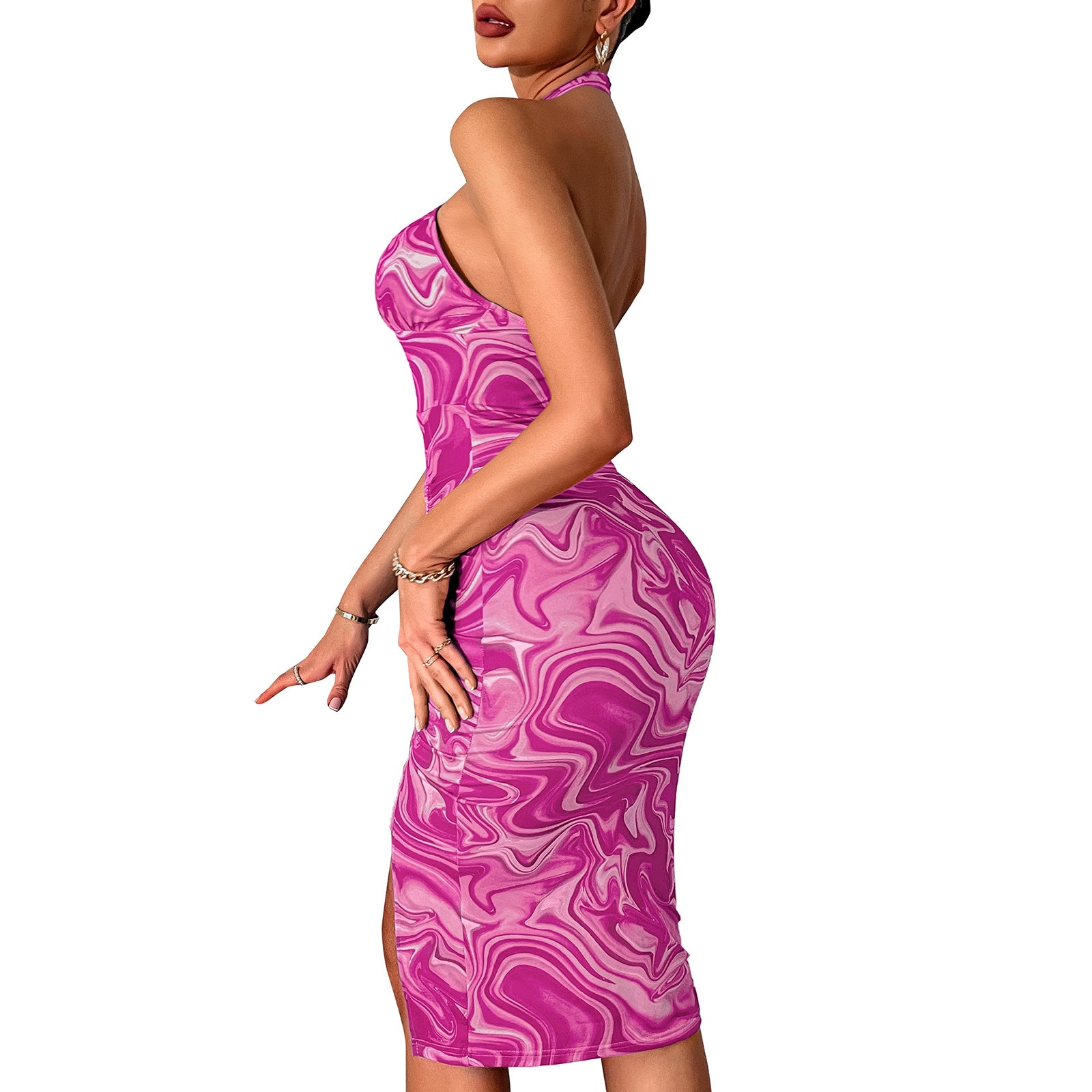 Robe de luxe à dos nu ouverte Celeste Nights