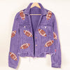 Rugby Print Baseball Jacket