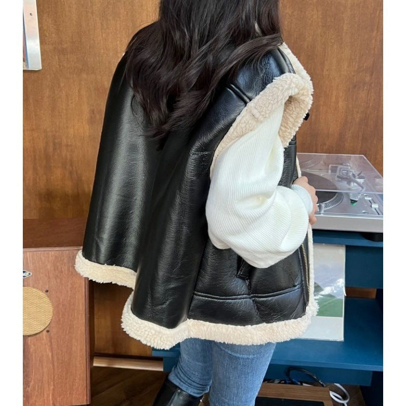 Dongdaemun Spot Chic Fur Coat