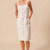 White Pinnafore Sleeveless dress
