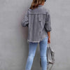 Distressed Drop Shoulder Denim Jacket