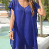 Crochet Trim Beach Cover Up Dress