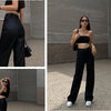 Casual Loose-Fit Black Streetwear Pants