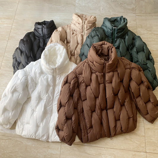 Woven Twisted Down Cotton-padded Jacket