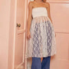 Idem Ditto Smocked Lace Sheer Tube Dress