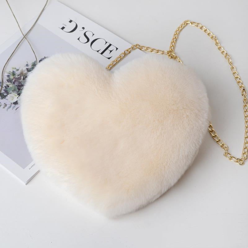 Love Plush Chain Shoulder Bag for Women – Valentine's Day Party Bag