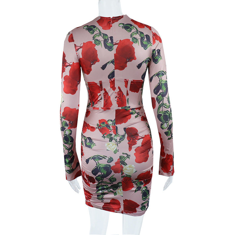 Blush Desire Cutout Zip Dress