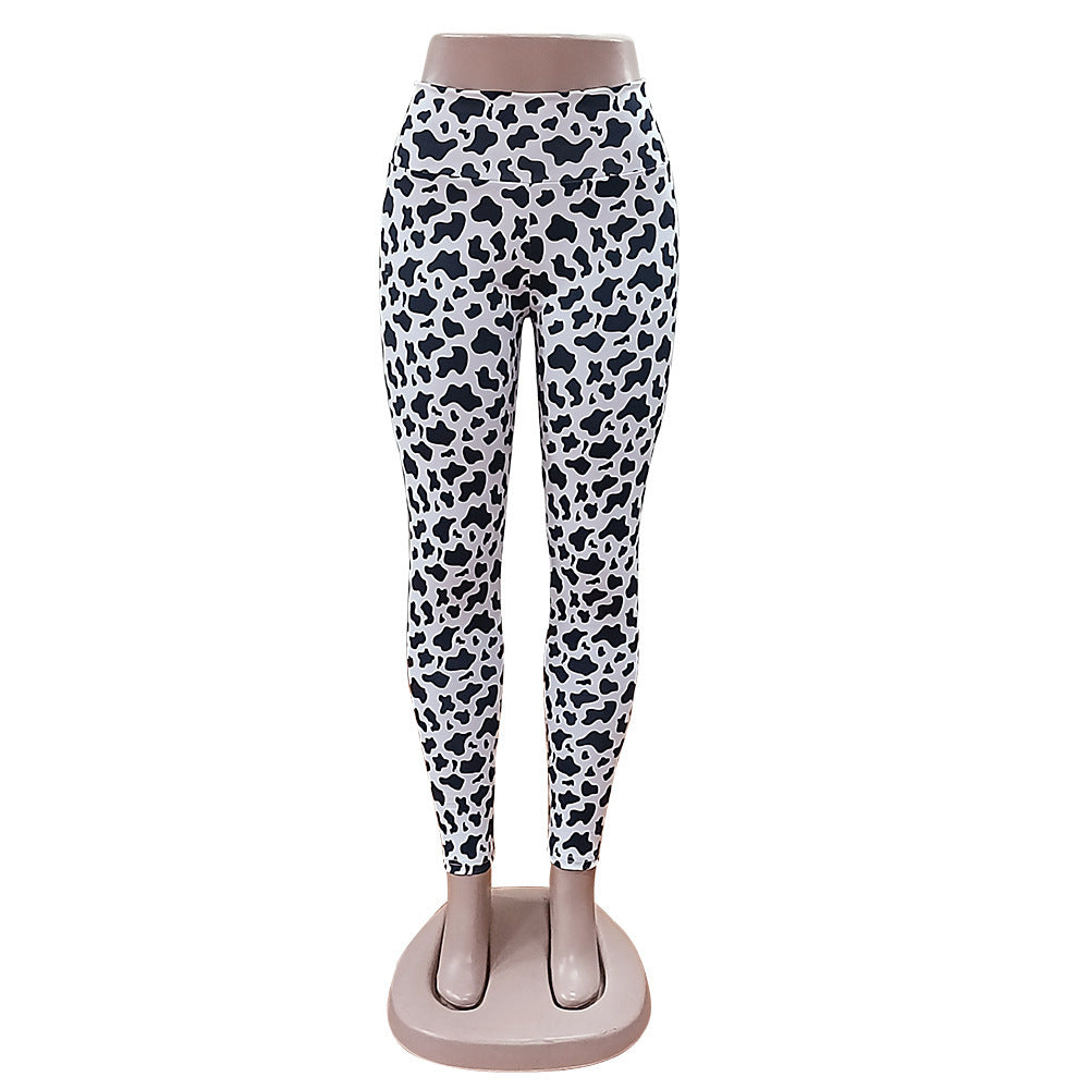 Fun Cow Print Yoga Pants