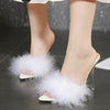 Eleaza  Feather Stiletto Heels