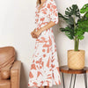 Easy Elegance Abstract Wrap Maxi Dress - Lustreve