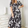 Easy Elegance Abstract Wrap Maxi Dress - Lustreve