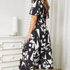 Easy Elegance Abstract Wrap Maxi Dress - Lustreve