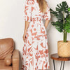 Easy Elegance Abstract Wrap Maxi Dress - Lustreve